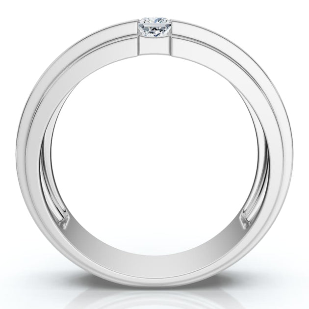 Pompeii3 Princess-Cut Diamanten Ehering 14k Gold US 12 3