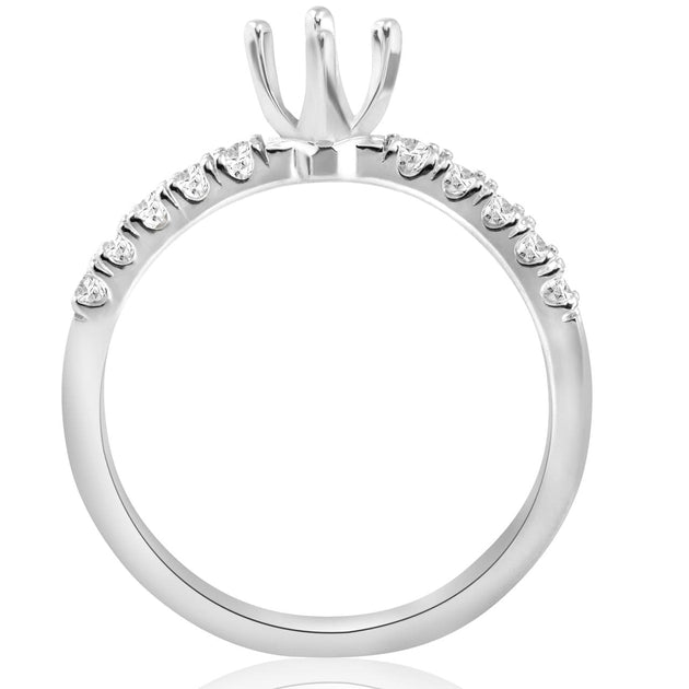 Pompeii3 1/4ct Diamond Engagement Ring Setting 14k White Gold US 6.5 3