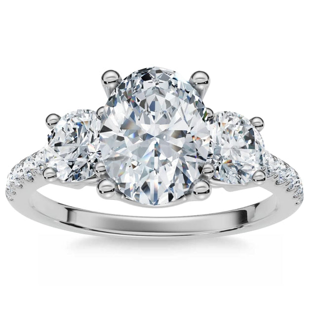 Pompeii3 Oval Diamond Engagement Ring 14k Gold US 4 4