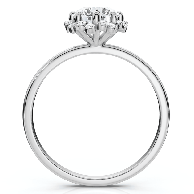 Pompeii3 Sapling Diamond Engagement Ring White Gold US 6.5 4