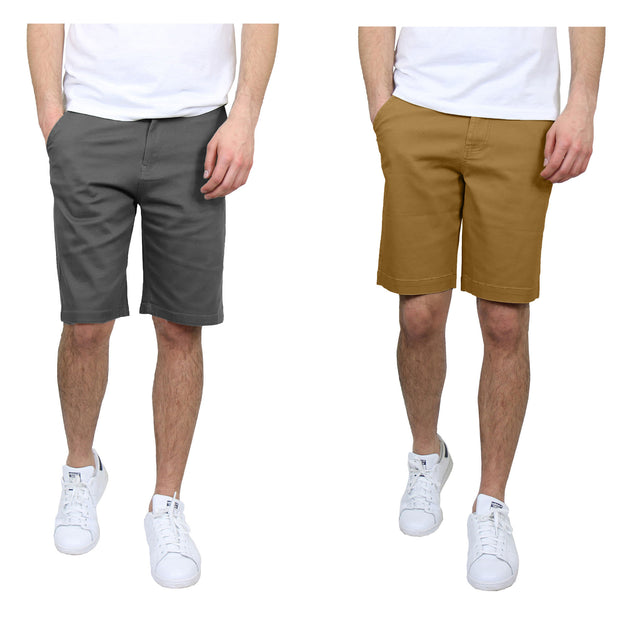 Galaxy By Harvic Men's 5-Pocket Slim-Fit Stretch Chino Shorts Multi 38 10