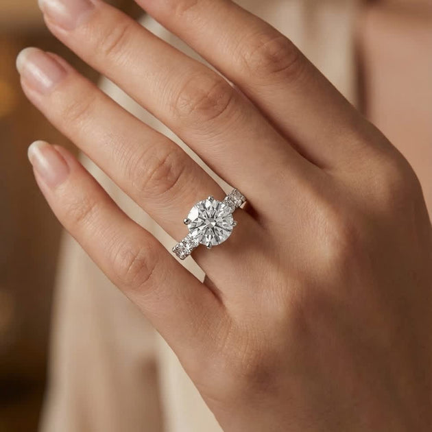 Pompeii3 Danica Diamond Engagement Ring 14k Gold US 8.5 6