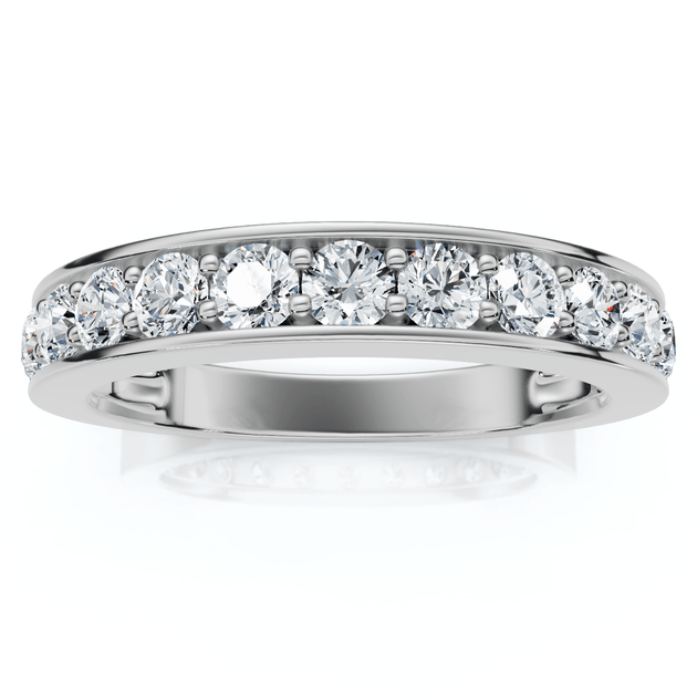 Pompeii3 Half Eternity Wedding Band 14k Gold Multi US 8 4