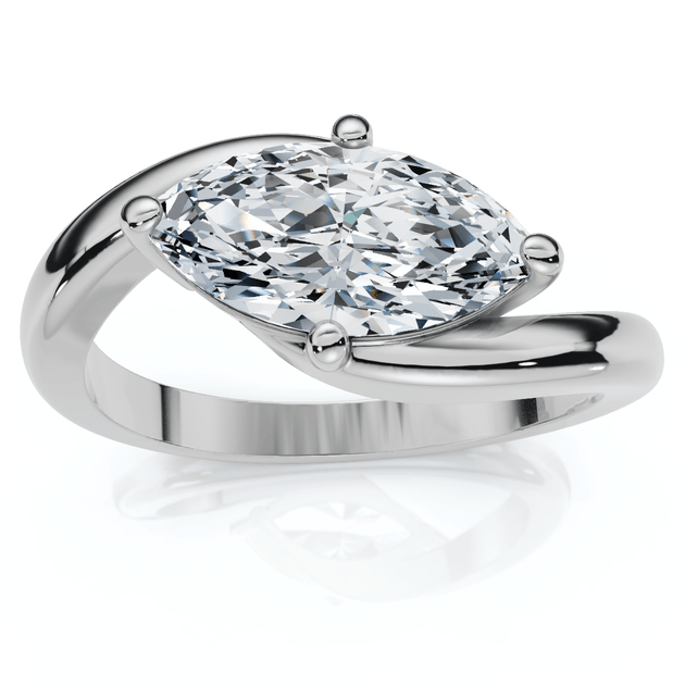 Pompeii3 Marquise Diamond Solitaire Ring Gold US 7.5 4