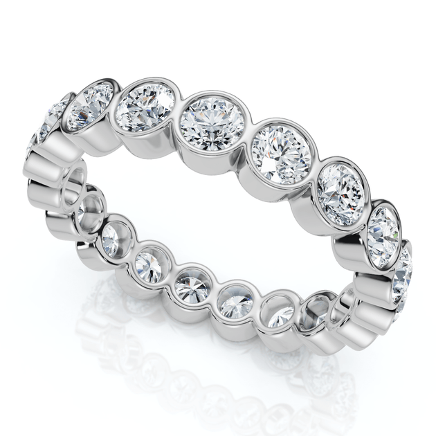 Pompeii3 Bezel Set Diamond Eternity Ring 14K Gold US 7 4