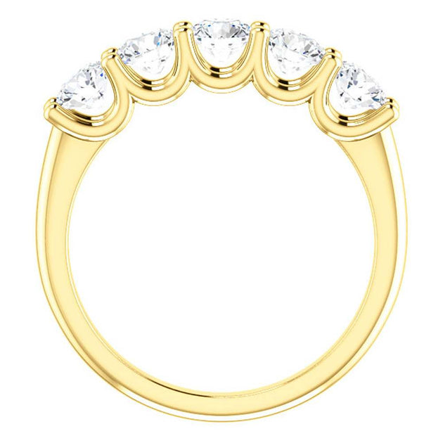 Pompeii3 EX3 Five Stone Diamond Ring Yellow Gold US 7 3