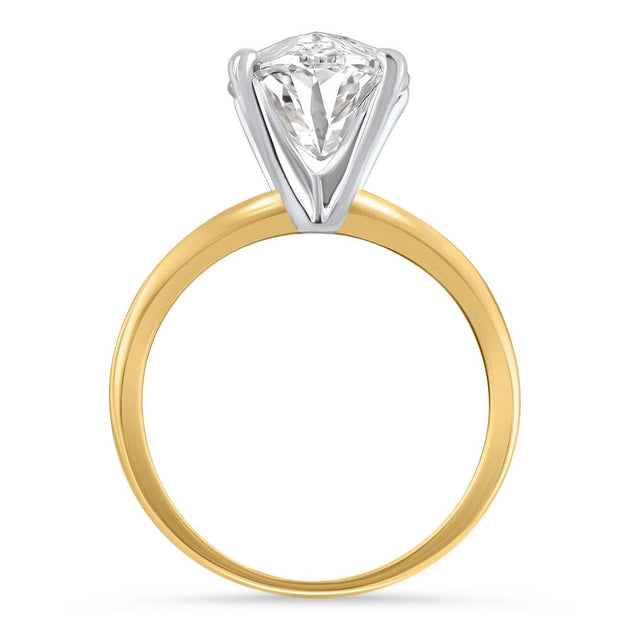 Pompeii3 Moval Solitaire Engagement Ring Gold US 7.5 3