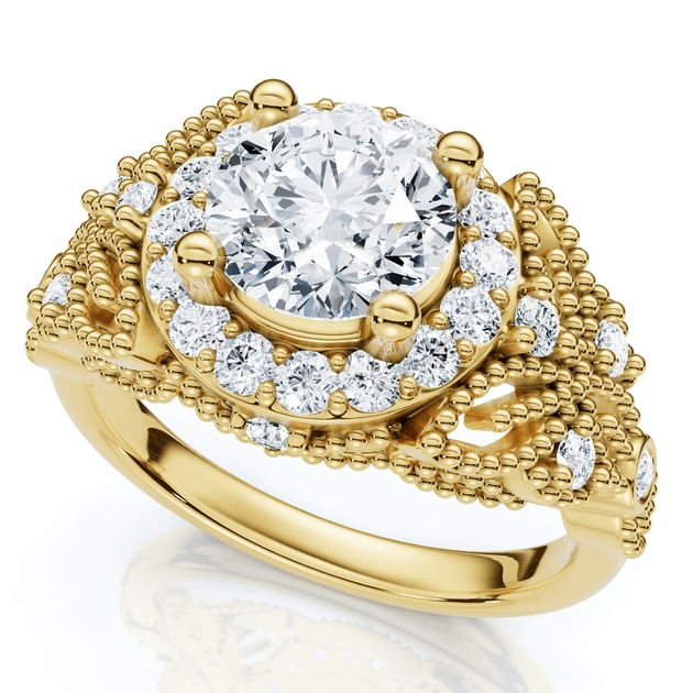 Pompeii3 1Ct Halo Diamond Engagement Ring 14k Gold US 8.5 2