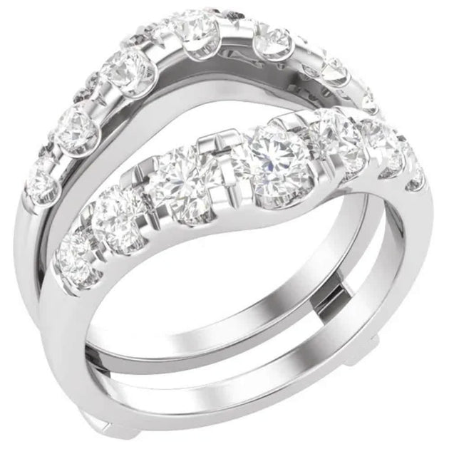 Pompeii3 2ct TW Diamant Ehering Guard Band Insert Ring 14k Gold US 6 3