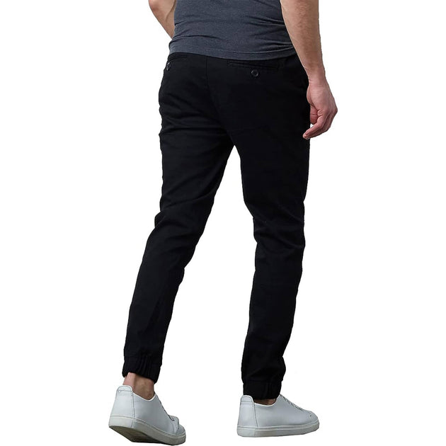 Harvic Galaxy Men's Slim-Fit Twill Jogger Pants Multi Large 10