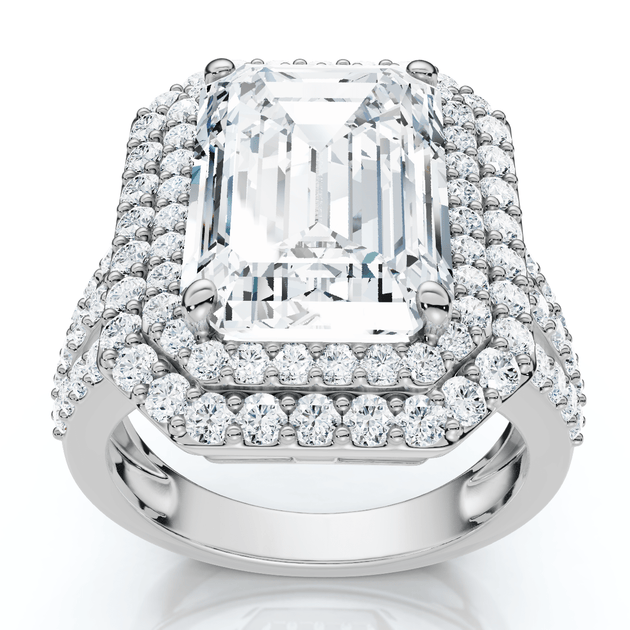 Pompeii3 Aria Diamond Engagement Ring Silver US 5 2