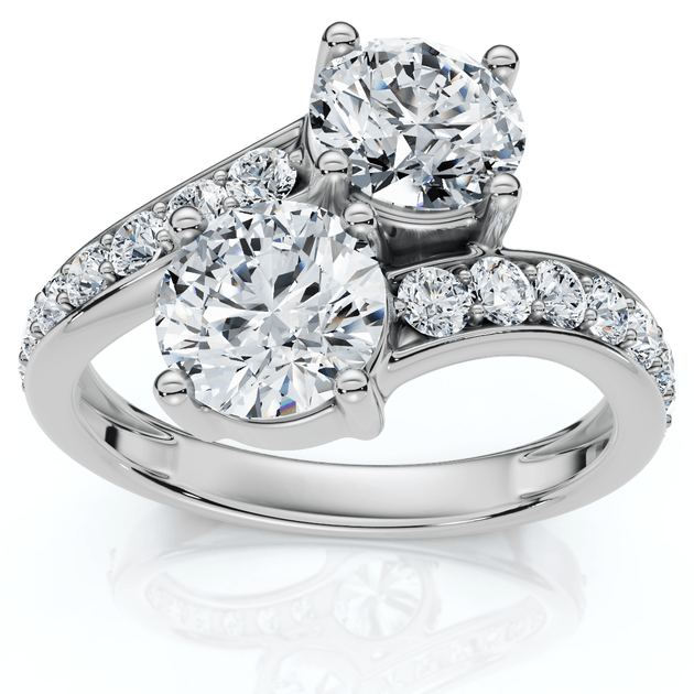 Pompeii3 Forever Us 2-Stone Diamond Ring 14k Gold US 6 2