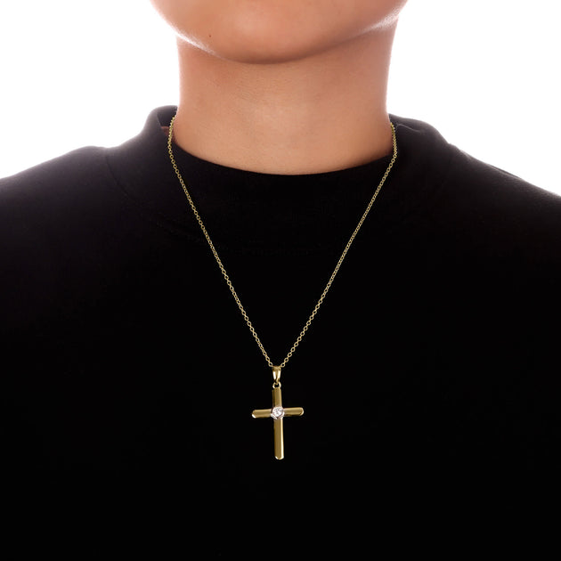 Autentica Cross Pendant Chain Necklace Multi 4