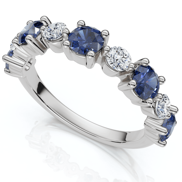 Pompeii3 Sylvia Sapphire Diamond Ring Gold US 5 5
