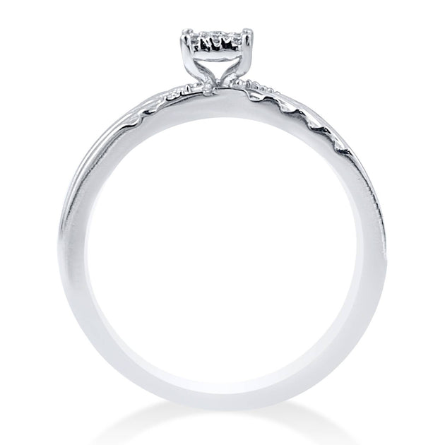 Pompeii3 1/4ct Diamond Matching Wedding Ring Set 14K White Gold US 9.5 3