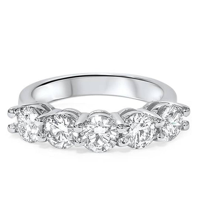 Pompeii3 5-Stone Lab Grown Diamond Ring White Gold US 7 3