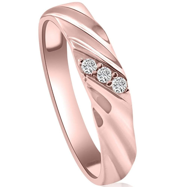 Jonc de Mariage Homme Pompeii3 VS Diamant 3 Pierres Multi US 11 4