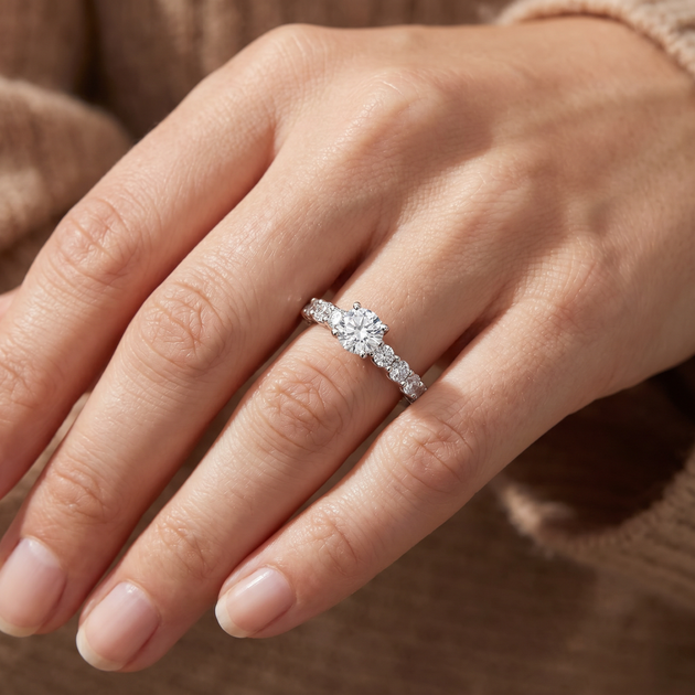 Pompeii3 Diamond Engagement Ring 14k Gold US 4 4