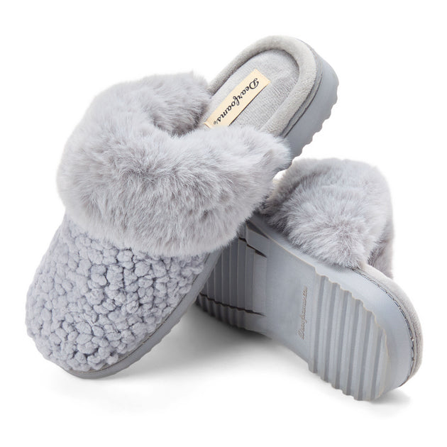Dearfoams Courtney Knit Scuff Slipper Pink Small 5