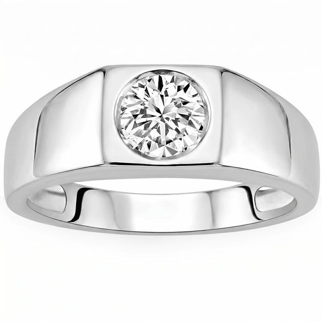 Pompeii3 Solitaire Diamond Wedding Ring 14k Gold US 10 3
