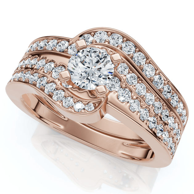Pompeii3 1Ct Diamond Ring Set White Gold US 4.5 2