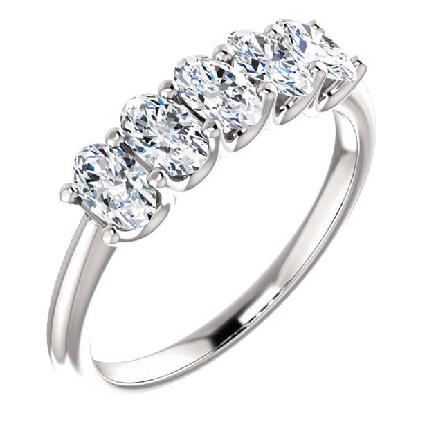 Pompeii3 1.5Ct Oval Moissanite Wedding Ring Multi US 8 6