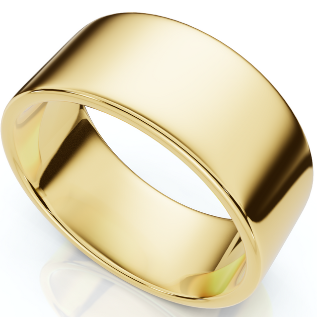 Pompeii3 Flat Wedding Band Yellow Gold US 12 2