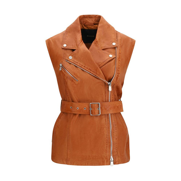 PINKO Gypsy Weste Braun Small 2