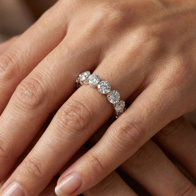 Pompeii3 3/4 Ct Diamond Eternity Ring White Gold US 8.5 4