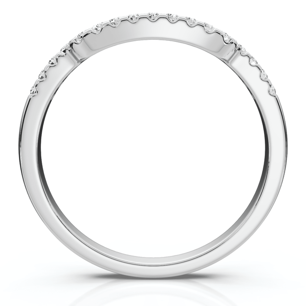 Pompeii3 Diamond Insert Wedding Guard Band 14k Gold EF/VS US 6 4