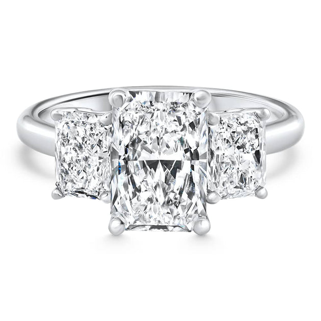 Pompeii3 3-Stone Diamond Engagement Ring Silver US 6.5 4