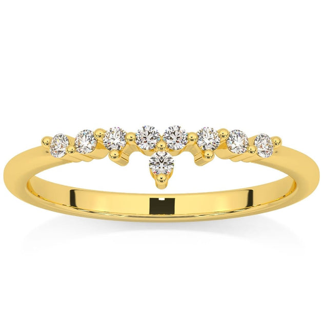 Pompeii3 1/5ct Stackable Diamond Anniversary Ring 14k Gold White US 5.5 4