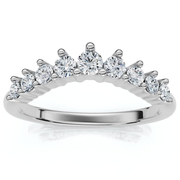 Pompeii3 Contour Wedding Guard Ring Multi 14k Gold US 7.5 4
