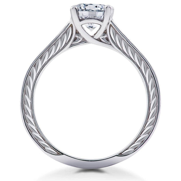 Pompeii3 Vintage Solitaire Engagement Ring Gold US 7 3