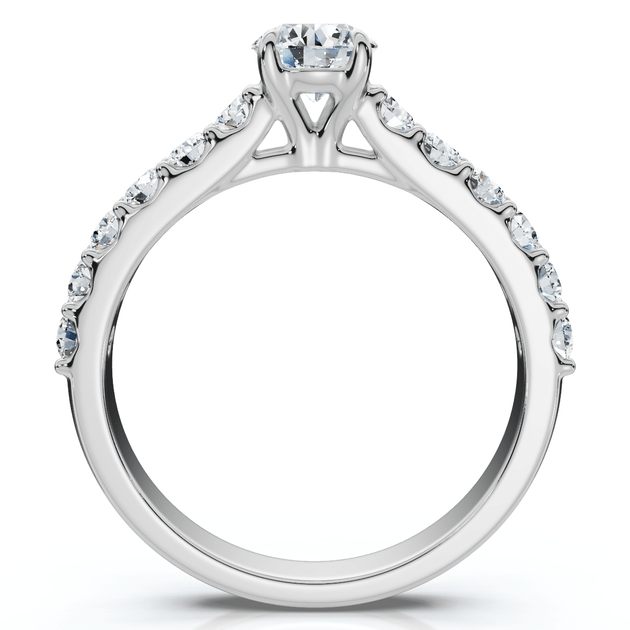 Pompeii3 1Ct Pave Cathedral Diamond Engagement Ring 14k Gold US 5-6 6