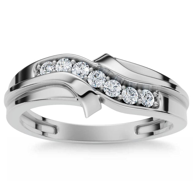 Pompeii3 Diamond Curve Wedding Ring Yellow Gold US 6 2