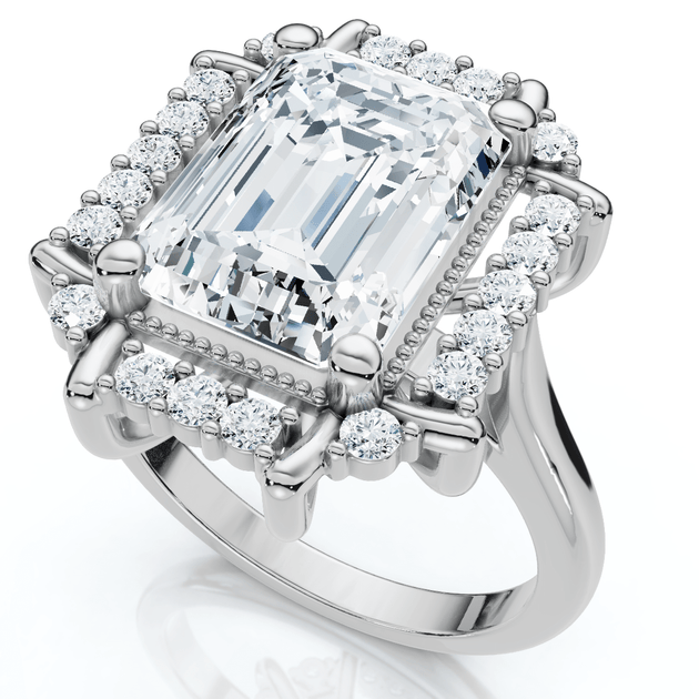 Pompeii3 4.25 Ct Moissanite Diamond Engagement Ring Gold US 4 5