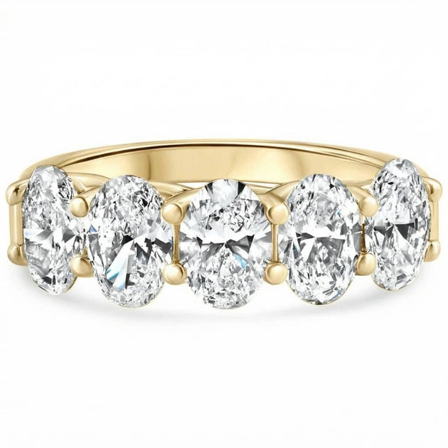 Pompeii3 Five Stone Diamond Ring 14k Gold US 7.5 4