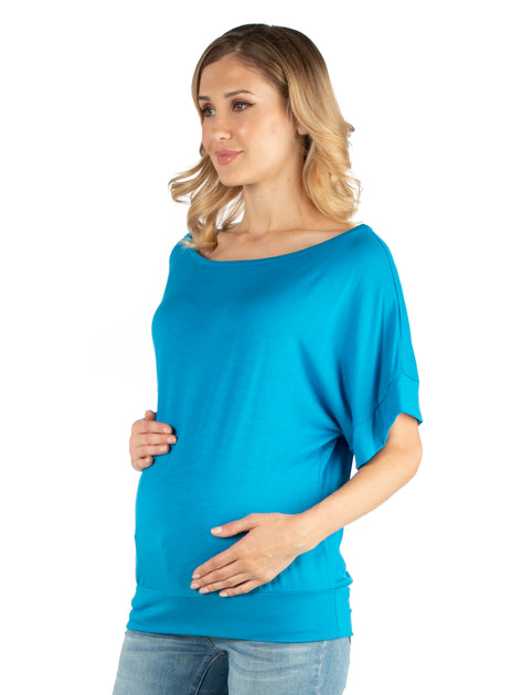 24seven Comfort Apparel Maternity Top Multi 1X 3