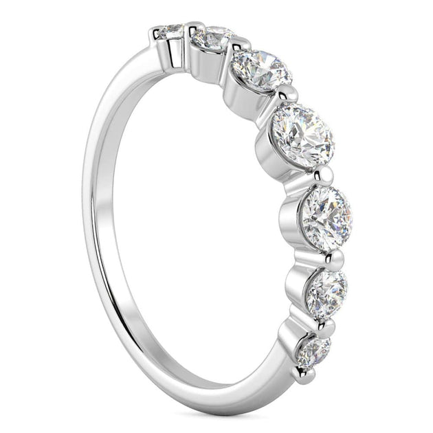 Pompeii3 1.5Ct Diamond Single Prong Graduated Wedding Ring 14k Gold Multi US 8 6