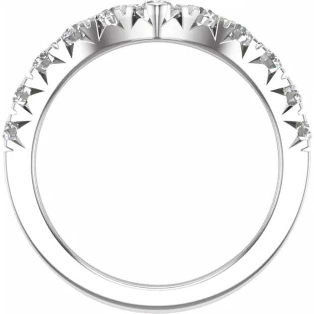 Pompeii3 Graduated Diamond Contour Ring 14k Gold US 4.5 5