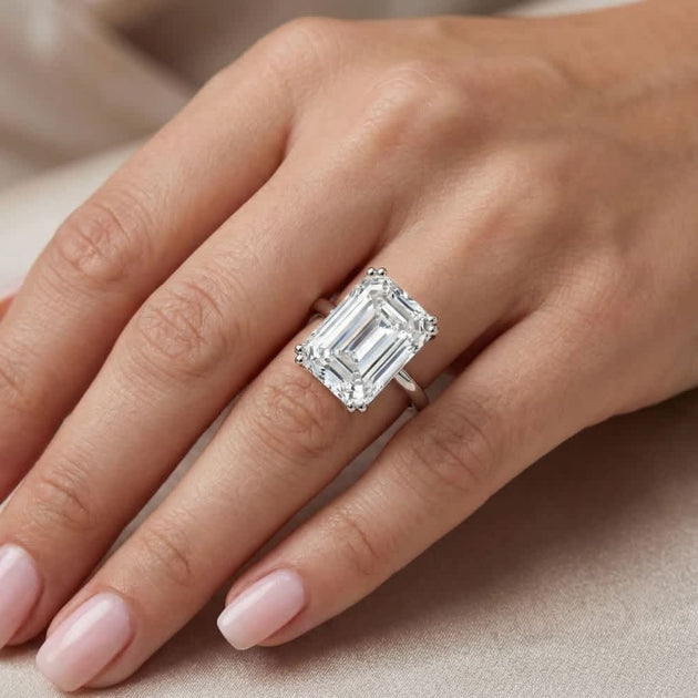 Pompeii3 Solitaire Engagement Ring 14k Gold US 5 4