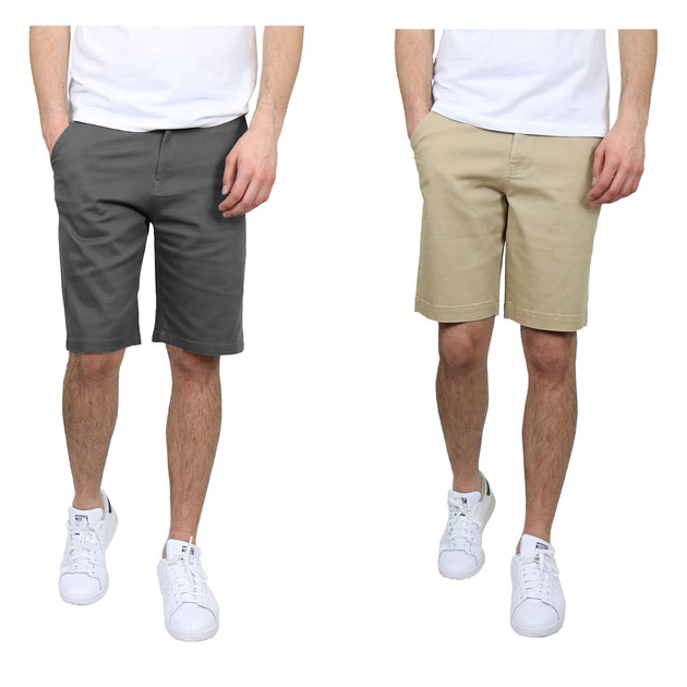 Galaxy By Harvic Men's 5-Pocket Slim-Fit Stretch Chino Shorts Multi 38 8