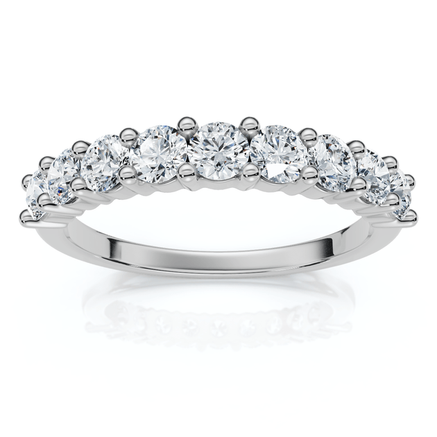 Pompeii3 1Ct TW Diamond Common Prong Stackable Wedding Ring 14k Gold/Platinum US 4.5 2