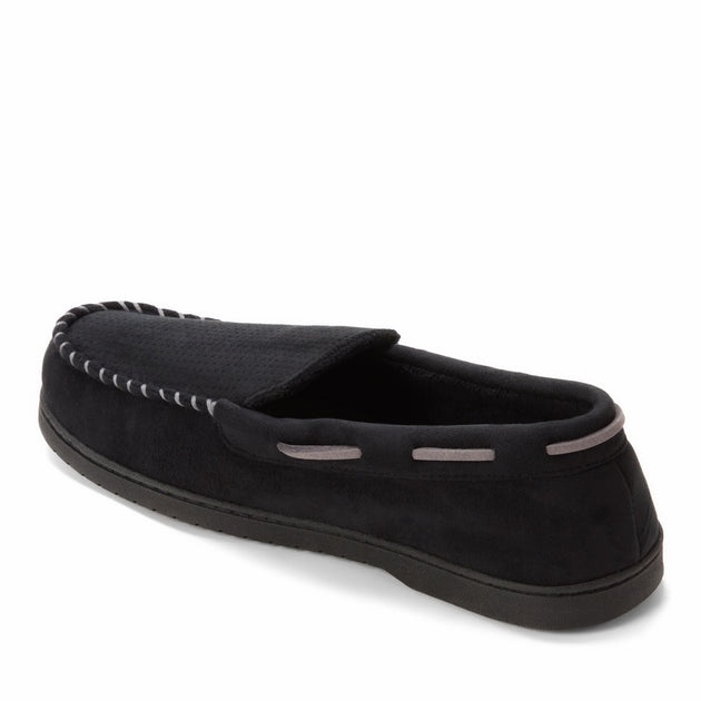 Dearfoams Keaton Microsuede Moccasin House Shoe Slipper Multi Large 4