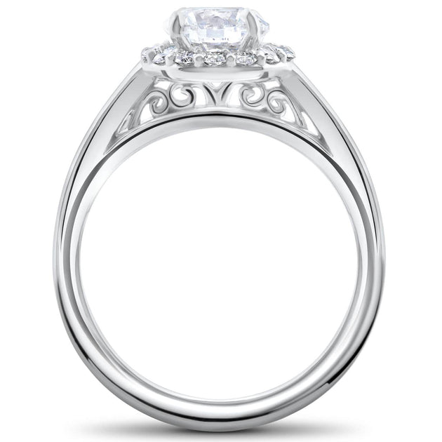 Pompeii3 Madelyn Halo Engagement Ring 14k Multi US 7 4