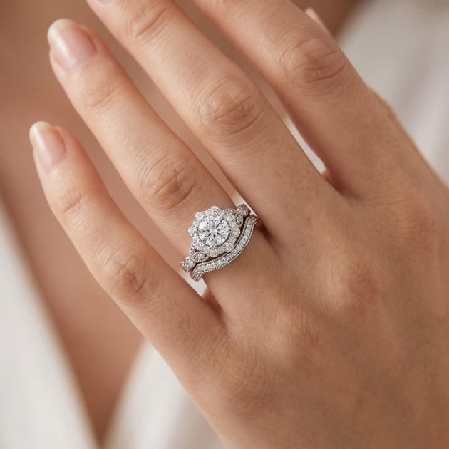 Pompeii3 Eloise Diamond Engagement Ring Set 14k Gold Multi US 8.5 6