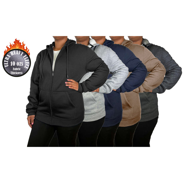 Blue Ice Damen Full-Zip Kapuzenpulli Blau Small 4