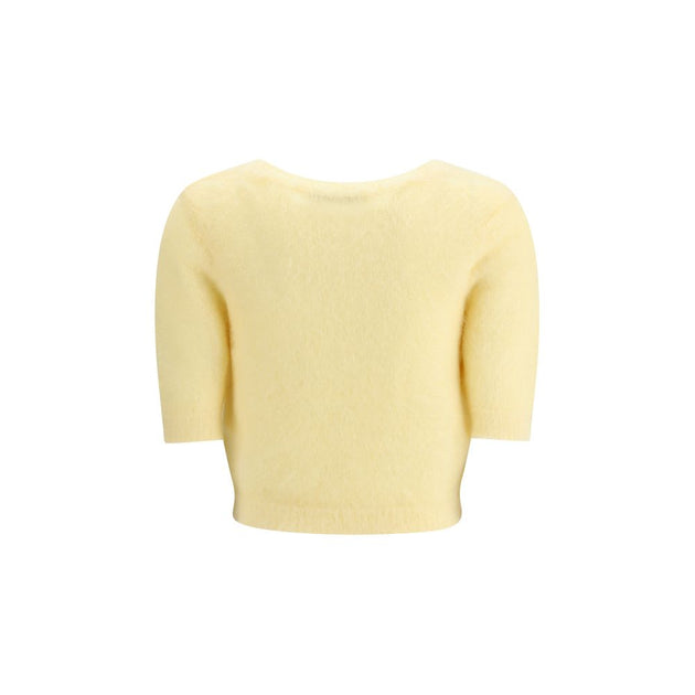 Alessandra Rich Mohair Sweatshirt Yellow Large 3