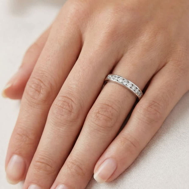 Pompeii3 Diamond Wedding Ring White Gold US 4 4